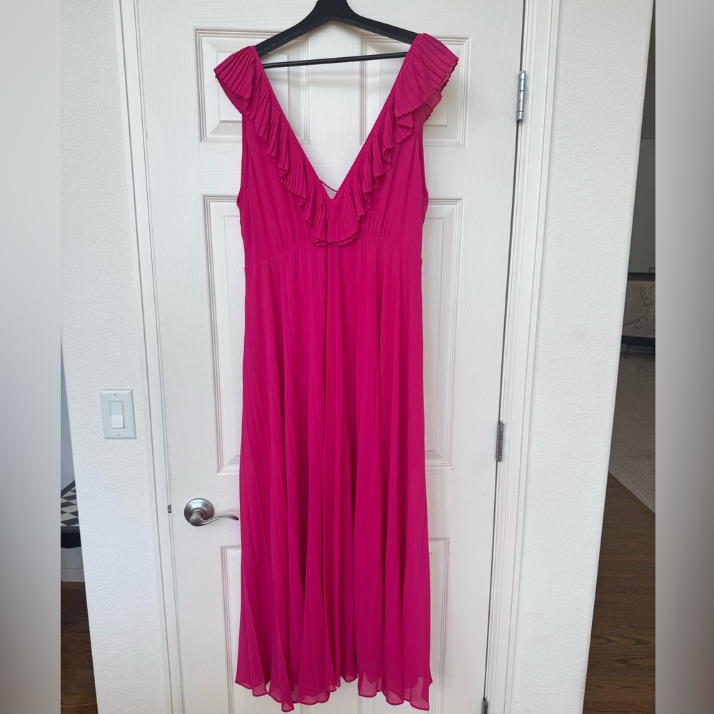 Zara Pink Maxi Sundress with V-Neck
